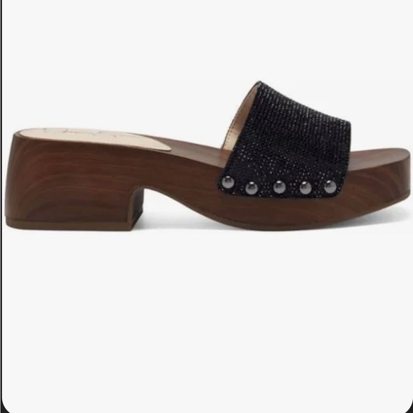 Jessica Simpson Black and Brown Mules - Picture 1 of 4